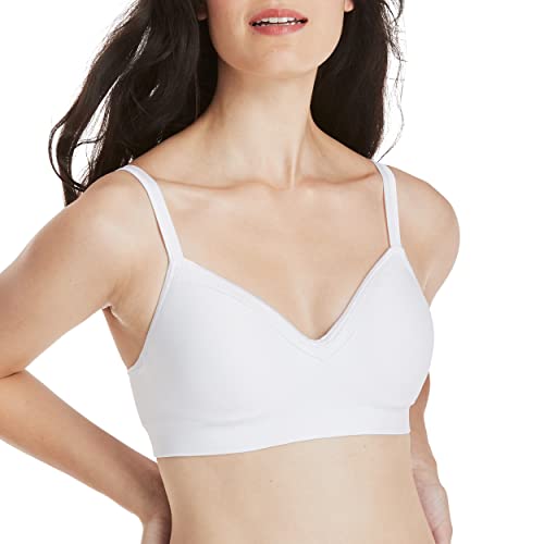 Hanes Women's Wireless Seamless Full-Coverage Convertible T-Shirt Bra with Moisture-Wicking, G199