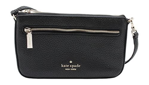 Kate Spade New York Leila Pebbled Leather Clutch Bag in Black