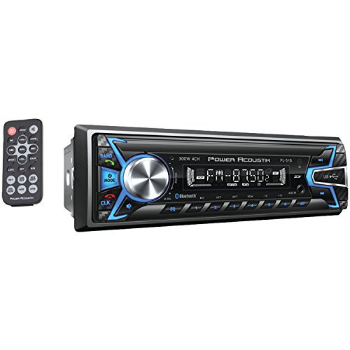Power Acoustik PL-51B 1-DIN Digital Audio Head Unit With 32GB USB/SD/AUX/Bluetooth,Black