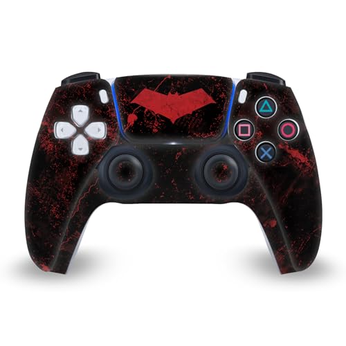 Head Case Designs Officially Licensed Batman DC Comics Red Hood Logos and Comic Book Vinyl Faceplate Sticker Gaming Skin Decal Cover Compatible with Sony Playstation 5 PS5 DualSense Controller