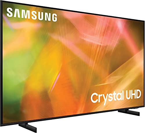 SAMSUNG 50-Inch Class Crystal 4K UHD AU8000 Series HDR, 3 HDMI Ports, Motion Xcelerator, Tap View, PC on TV, Q Symphony, Smart TV with Alexa Built-In (UN50AU8000FXZA, 2021 Model)