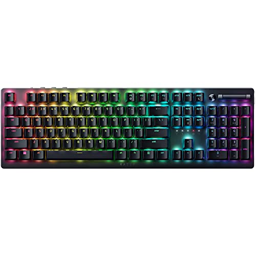 Razer DeathStalker V2 Pro Wireless Gaming Keyboard: Low-Profile Optical Switches - Linear Red - Hyperspeed Wireless & Bluetooth 5.0-40 Hr Battery - Ultra-Durable Coated Keycaps - Chroma RGB (Renewed)