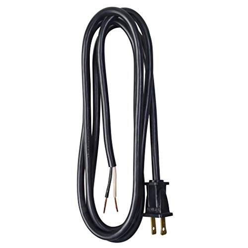 Southwire 9702SW8808 16/2 SJTW Power Cord Replacement; Black; 6-Foot