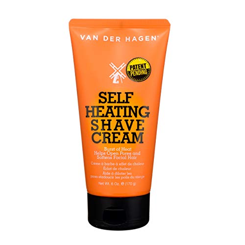 Van Der Hagen Self-Heating Shave Cream - Burst of Warmth Opens Pores and Softens Stubble, 6 oz