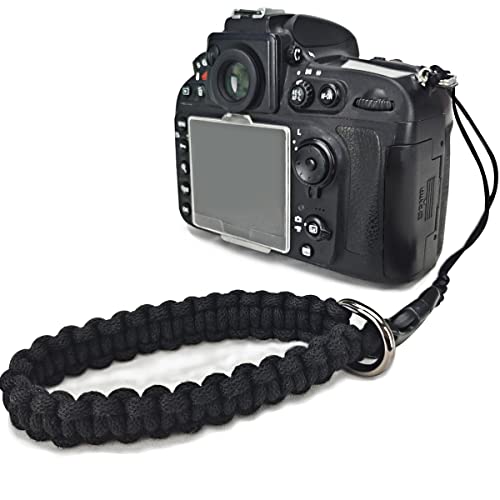 VICHUNHO Camera Wrist Strap, DSLR Camera Wristlet Lanyard, Tactical Camera Hand Sling, Quick Release Rope, Portable Accessories (Black)