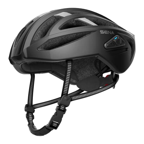 Sena R2 EVO Road Cycling Bluetooth Helmet Integrated Mesh Intercom System (Matte Black, Medium)