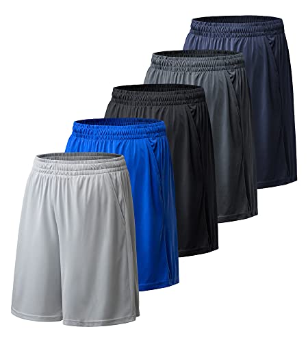 CE' CERDR Mens Athletic Workout Shorts with Pockets and Elastic Waistband Quick Dry Activewear