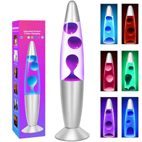 Dalavalampa LED Color Changing Liquid Motion Lamp, 13' Purple Magma Lamp for Adults Kids, Relaxing Night Light Birthday Gifts for Boys Girls, Home Décor Mood Light for Living Room Bedroom Office