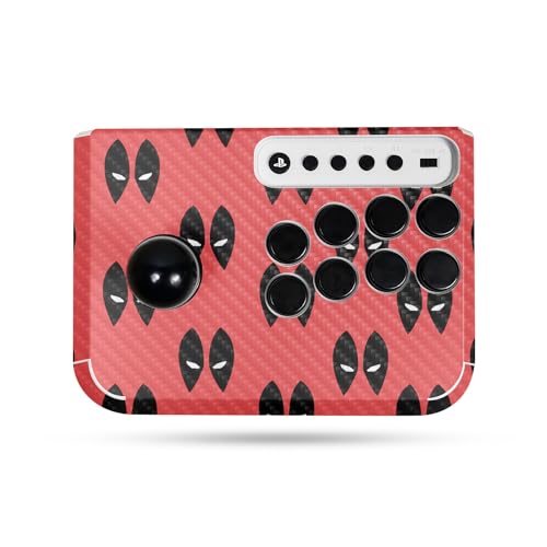 Carbon Fiber Gaming Skin Compatible with Hori Fighting Stick Mini (PS5, PS4, PC) - Dead Eyes Pool - Premium 3M Vinyl Protective Wrap Decal Cover - Easy to Apply | Crafted in The USA by MightySkins