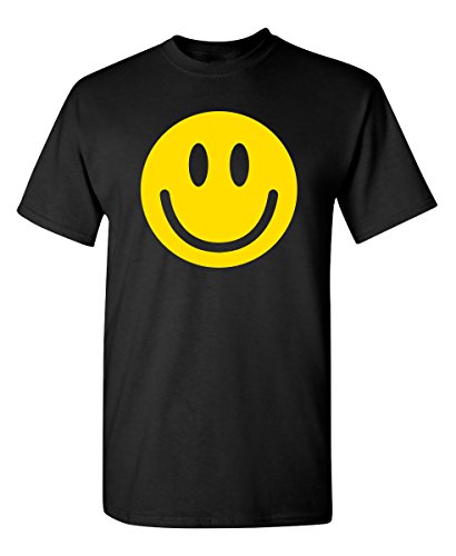 Smile Face Emoticons Graphic Novelty Sarcastic Funny T Shirt M Black