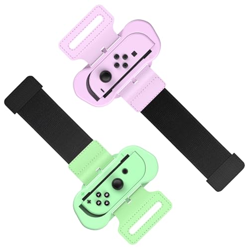 Wrist Bands Compatible with Switch Dance 2024 2023 2022/for Zumba Burn It Up for Nintendo Switch & OLED Model for Joy-Cons,Adjustable Elastic Strap, Two Size for Adults & Children,2 Pack