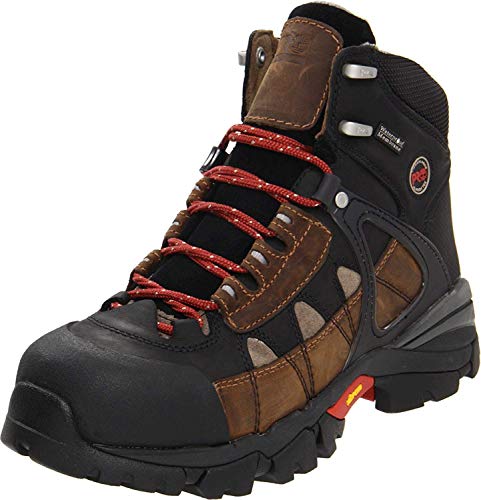 Timberland PRO Men's Hyperion 6 inch XL Alloy Safety Toe Waterproof 6 AL WP, Brown/Black Distressed, 10.5