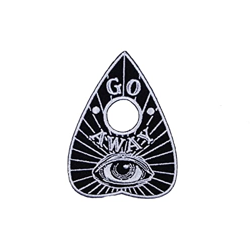 Kreepsville 666 Go Away Planchette Ouija Spirit Board Spooky Gothic Patch