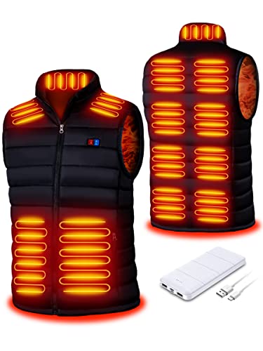 Unilove Heated Vest with Battery Pack Heated Hunting Vest, Smart Electric Heating Vest, Warming Heating Vest for Hiking（L）