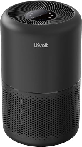 LEVOIT Air Purifier for Home Allergies Pets Hair in Bedroom, Covers Up to 1095 Sq.Foot Powered by 45W High Torque Motor, 3-in-1 Filter, Remove Dust Smoke Pollutants Odor, Core300-P, Black