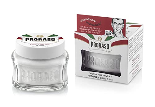 Proraso Pre-Shave Conditioning Cream for Men, Sensitive Skin Formula with Oatmeal and Green Tea, 3.6 Ounce (Pack of 1)