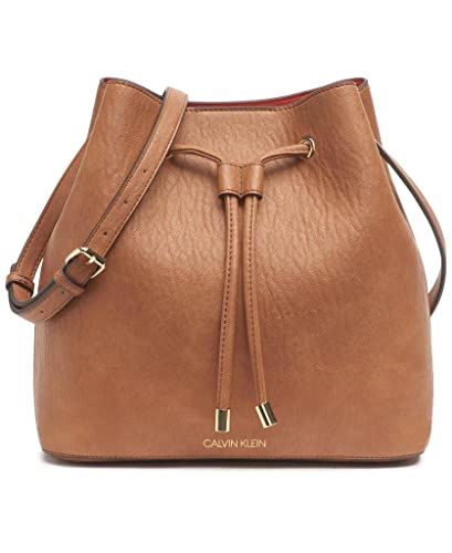 Calvin Klein Gabrianna Novelty Bucket Shoulder Bag, Caramel