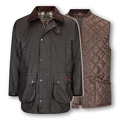 Walker and Hawkes - Men's Wax 3-in-1 Greendale Jacket - Brown - 3X-large