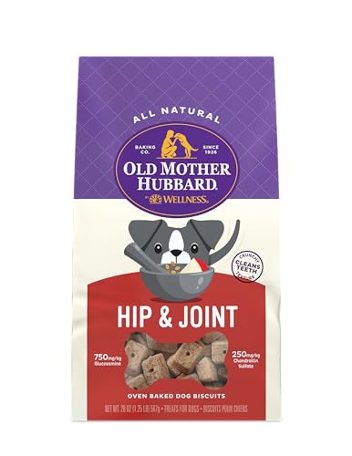 Old Mother Hubbard by Wellness Mother's Solutions Hip & Joint Natural Dog Treats, Crunchy Oven-Baked Biscuits, Ideal for Training, 20 ounce bag