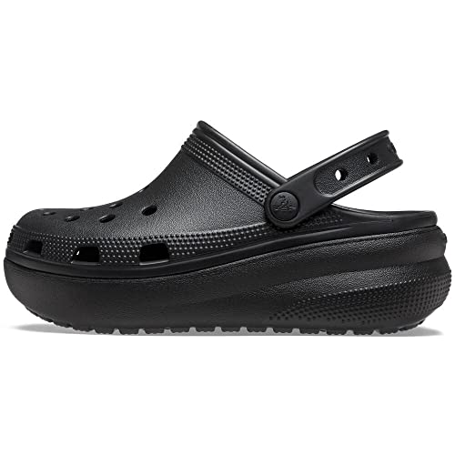 Crocs Unisex-Child Classic Cutie Platform Clogs, Black, 6 Big Kid