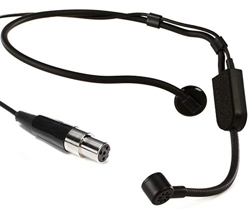Shure PGA31 Headset Condenser Microphone with Cardioid Polar Pattern, Flexible Gooseneck, Foam Windscreen, and TA4F (TQG) Connector for use with Shure Wireless Systems (PGA31-TQG),Black