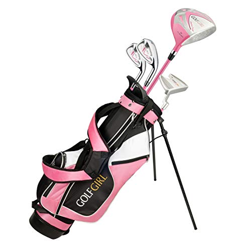 Golf Girl Junior Girls Golf Set V3 with Pink Clubs and Bag, Ages 8-12 (4' 6' - 5'11' Tall), Right Hand