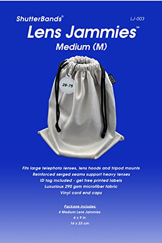 ShutterBands Medium Lens Jammies Microfiber Drawstring Bags (Pack of 4)