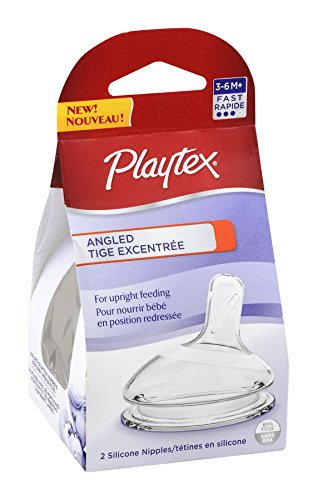 Playtex Angled Nipple, Fast Flow, 2-Count