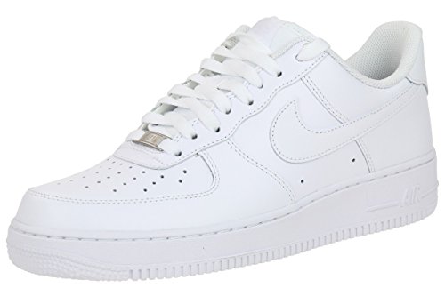 NIKE Men's Air Force 1 Low Sneaker, White/White, 11