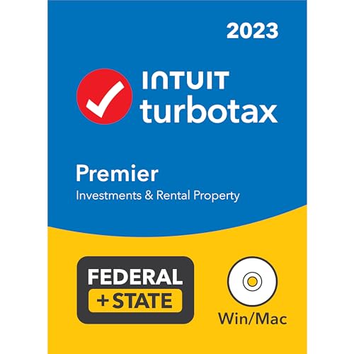 TurboTax Premier 2023 Tax Software, Federal & State Tax Return [Amazon Exclusive] [PC/MAC Disc]