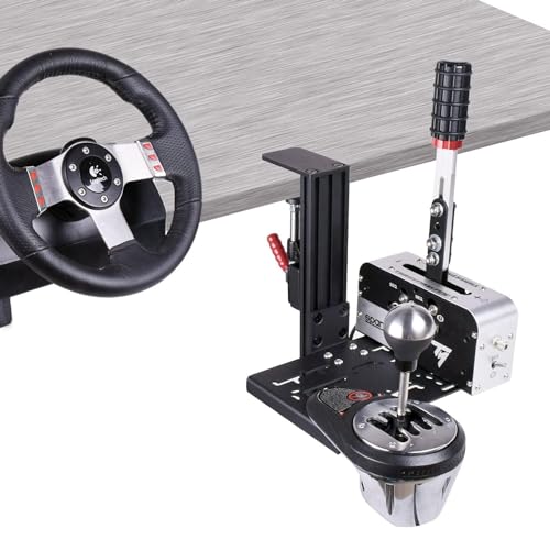 Universal Desk Mount For Racing Sim Shifter & Handbrake Compatible With Logitech G Driving Force Shifter, Thrustmaster TH8A Shifter & TSS Handbrake,Fanatec ClubSport Shifter & ClubSport Handbrake