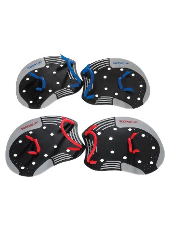 Speedo Unisex Swim Training I.M. Tech Paddles,Black/Red,Medium-Large
