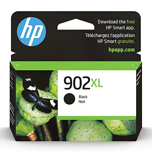 HP 902XL Black High-yield Ink Cartridge | Works with HP OfficeJet 6950, 6960 Series, HP OfficeJet Pro 6960, 6970 Series | Eligible for Instant Ink | T6M14AN