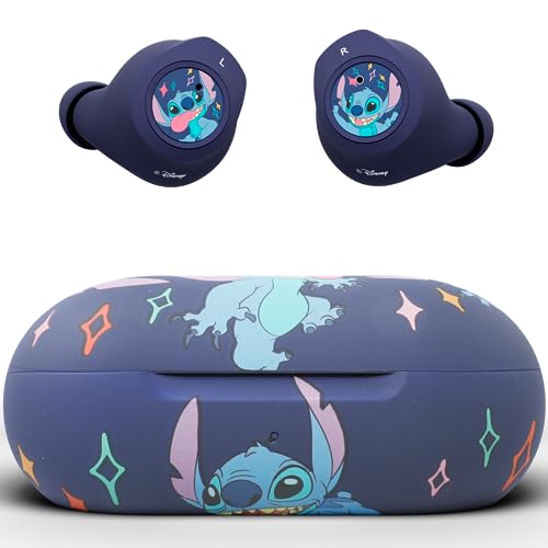 Disney Lilo and Stitch Bluetooth Earbuds w/Charging Case- Wireless Headphones w/Built-in Mic+ Up to 30 Hrs Playtime- Lilo and Stitch Gifts for Girls,Boys,Women,Men,All Fans of Lilo and Stitch Stuff
