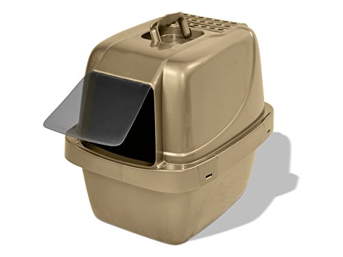 Van Ness Pets Odor Control Large Enclosed Sifting Cat Pan with Odor Door, Hooded, Beige, CP66, L (Pack of 1)