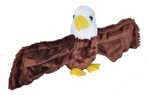 Wild Republic Huggers Bald Eagle Plush Toy, Slap Bracelet, Stuffed Animal, Kids Toys, 8'
