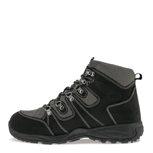 Drew Shoe Men's Trek waterproof and slip-resistant Extra-Depth Black Hiking Boot 10 W US