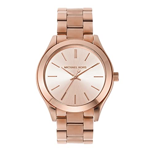 Michael Kors Slim Runway Three-Hand Rose Gold-Tone Stainless Steel Women's Watch (Model: MK3513)