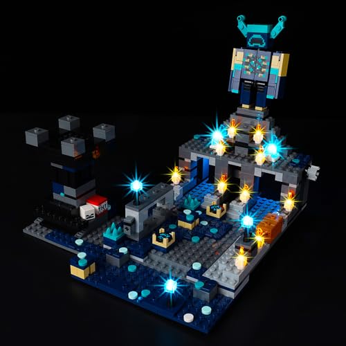 Kyglaring Light Kit for Lego Minecraft The Deep Dark Battle Warden Building Set (No Model), Light Set Compatible with 21246 Biome Adventure Toy - Without Building Set (Classic Version)
