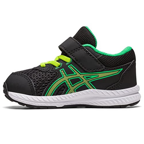 ASICS Kid's Contend 8 Toddler Running Shoes, K4, Black/Lime Zest