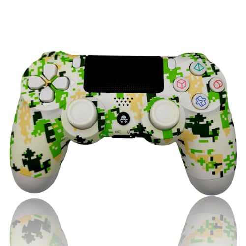 Wireless Controller for PlayStation, compatible with Ps4 Slim/Fat/Pro,/PC/Android, Custom Design Gamepad Joystick, MINECRAFT Design, with USB Cable (thumb caps included)