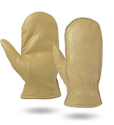 Illinois Glove Company Winter 3M Thinsulate Lined Premium Leather Chopper Mittens Style 501 (X-Large)