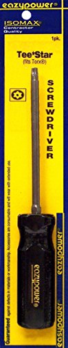 Eazypower 80246 1-Pack T60 Security Tee*Star Isomax 9-inch Screwdriver (Fits Security Torx Screw)