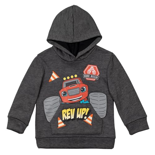 Blaze and the Monster Machines Big Boys Pullover Hoodie Dark Gray 10-12