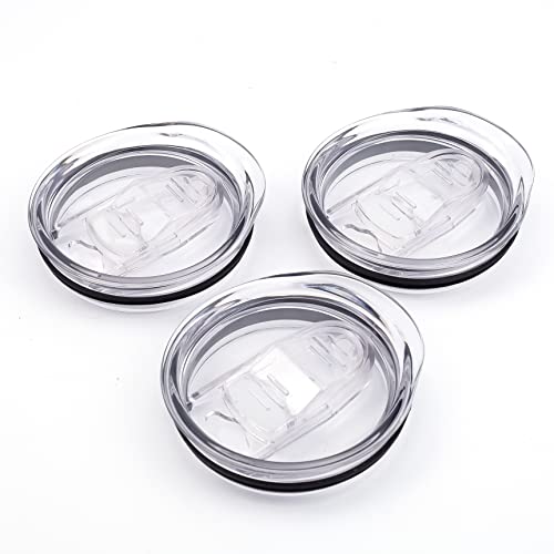 20oz Skinny Tumbler Replacement Lids 3 Pack,2.75in Cup Mouth Compatible with YETI Rambler and More Tumbler Cups，Spill Proof Splash Resistant Silicone Sliding Covers.