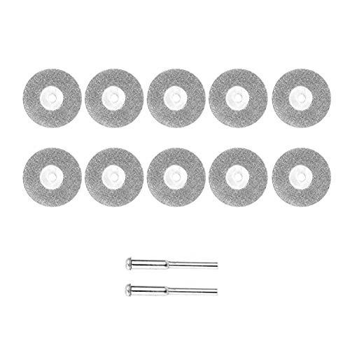 HJTYQS 20/26mm Mini Diamond Saw Blade Cutting Wheel Discs with 2Pcs Connecting Shank for Dremel Drill Fit Rotary Tool Accessory Kit (Color : 26mm)