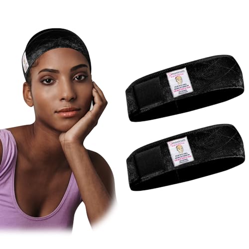 Dreamlover Wig Grip Band, Wig Bands for Keeping Wigs in Place, Wig Grip Headband, Black, female, 2 Pieces