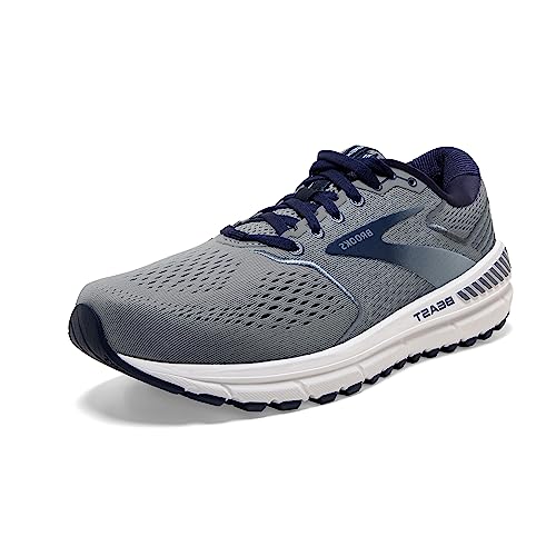 Brooks Men's Beast '20 Supportive Running Shoe - Blue/Grey/Peacoat - 10.5 Medium