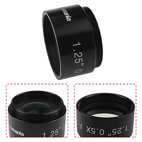 Astromania 0.5X Reducer for Photography and Observing - 1.25' Filter Thread (28.5x0.75MM) on Both Sides - Reduces The Focal Length for Visual and Photographic Use