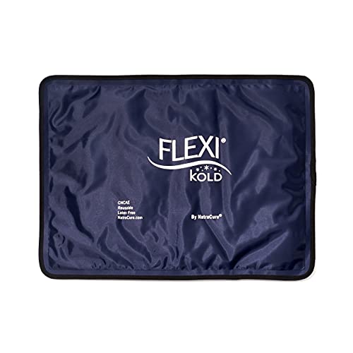 FlexiKold Large Gel Soft Flexible Ice Packs for Injuries Reusable – Cooling Pad Ice Wrap for Injuries, Back Pain, Migraine Relief, Surgery Recovery, Headache, Shoulder – Standard – 10.5” x 14.5”